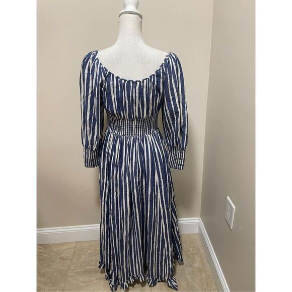 Anthropologie Long-Sleeve Sweetheart Midi Dress Size M - Picture 9 of 13